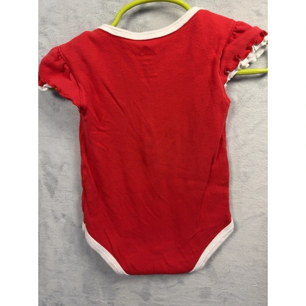 Adidas Chicago Cubs Baby Bodysuit 12 Months Red MLB Baseball Ruffle Sleeve